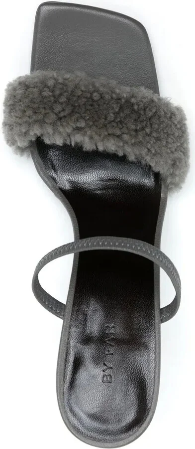 Shearling-Strap Open Toe Mules - Image 4