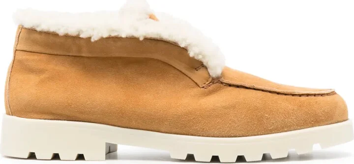 Shearling Suede Loafers