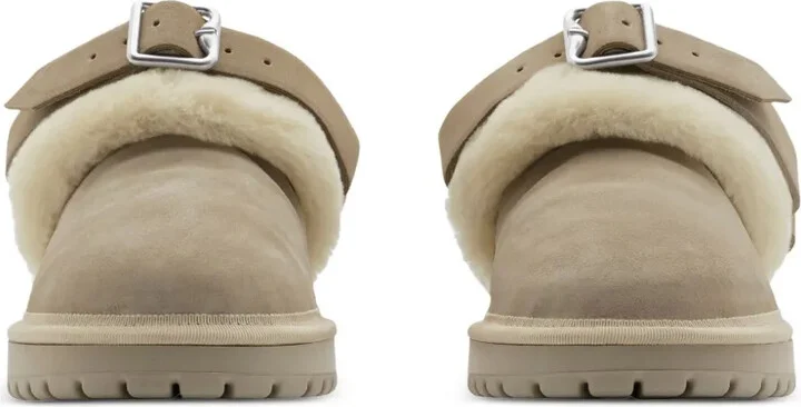 Shearling Suede Mules - Image 2