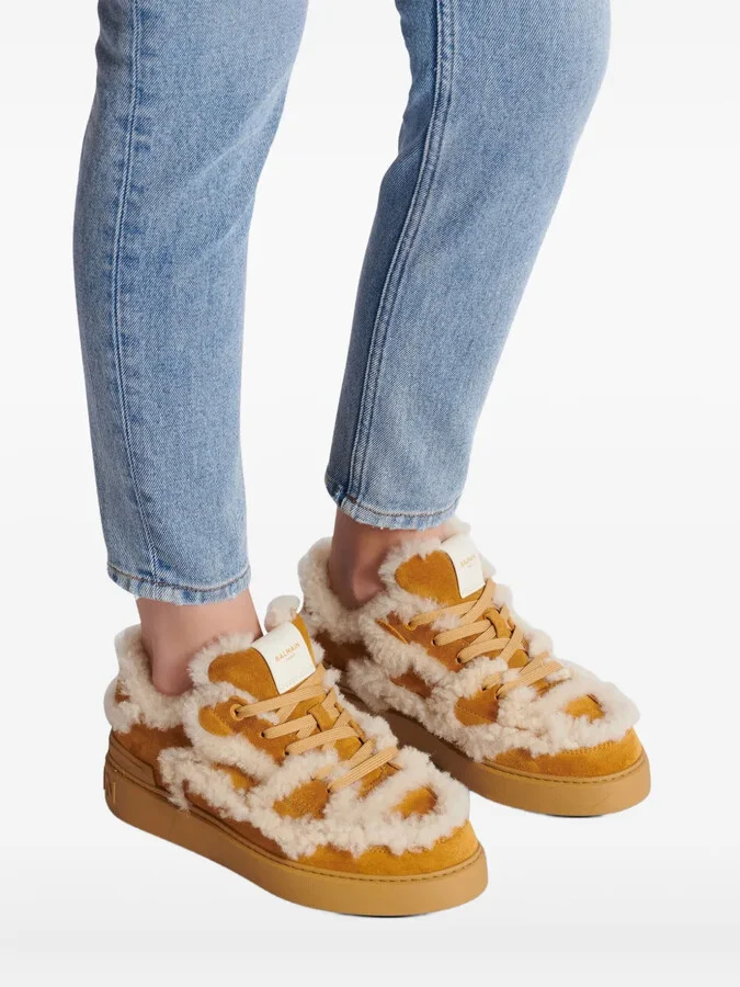 Shearling Suede Sneakers - Image 5