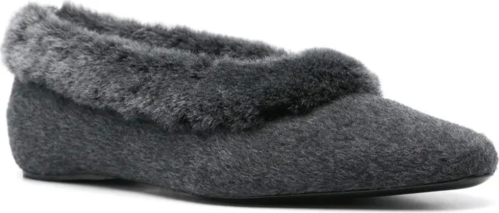 Shearling-Trim Ballerinas - Image 2