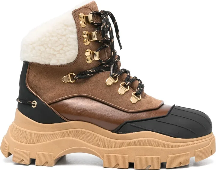Shearling-Trim Boots