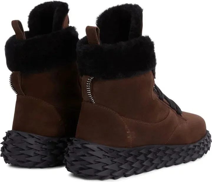 Shearling-Trim Hi-Top Sneakers - Image 3