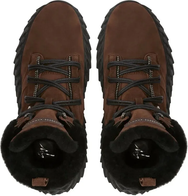 Shearling-Trim Hi-Top Sneakers - Image 4