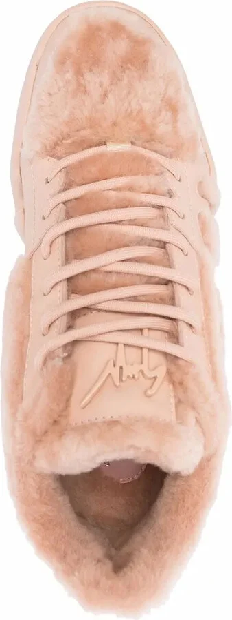Shearling-Trim High-Top Sneakers - Image 4