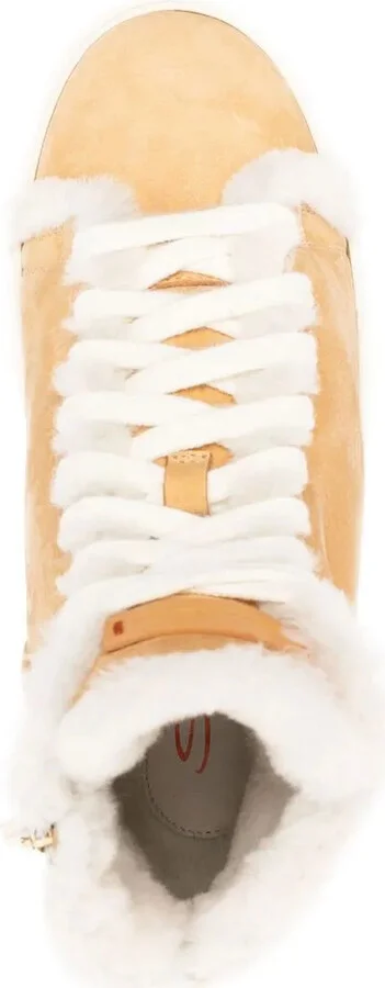 Shearling-Trim High-Top Sneakers - Image 4