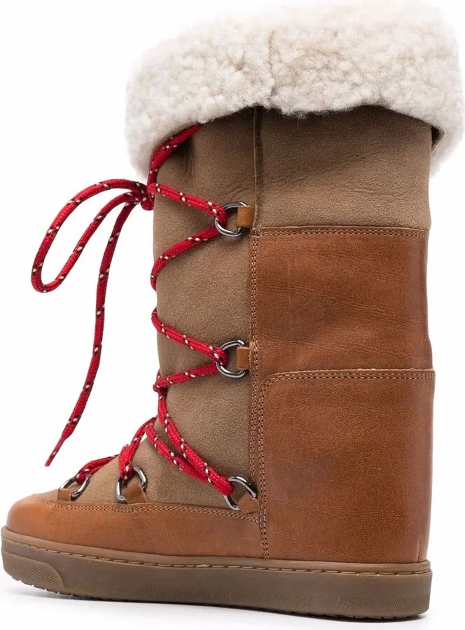 Shearling-Trim Lace-Up Boots - Image 3