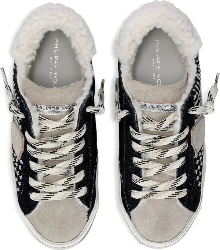 Shearling-Trim Sneakers - Image 3