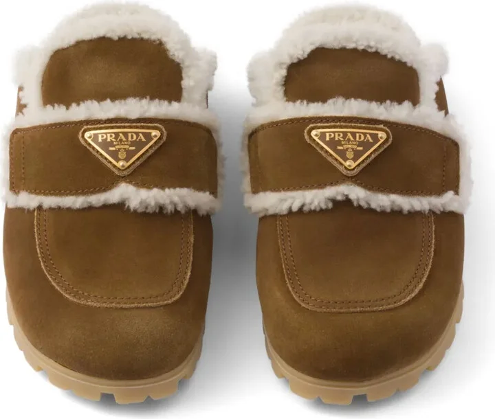 Shearling-Trim Suede Mules - Image 4