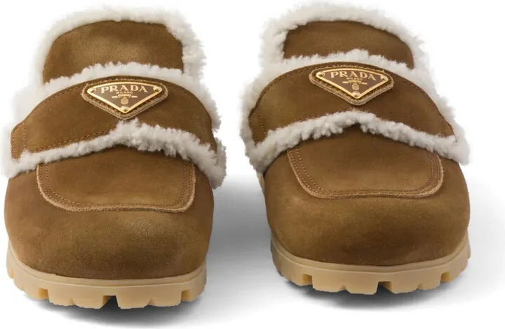 Shearling-Trim Suede Mules - Image 5