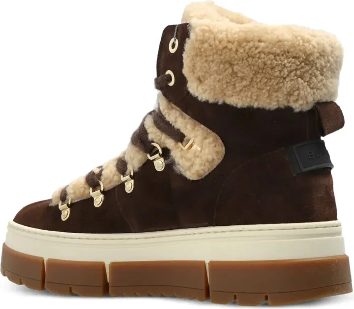 Shearling-Trimmed Lace-Up Sneakers - Image 2