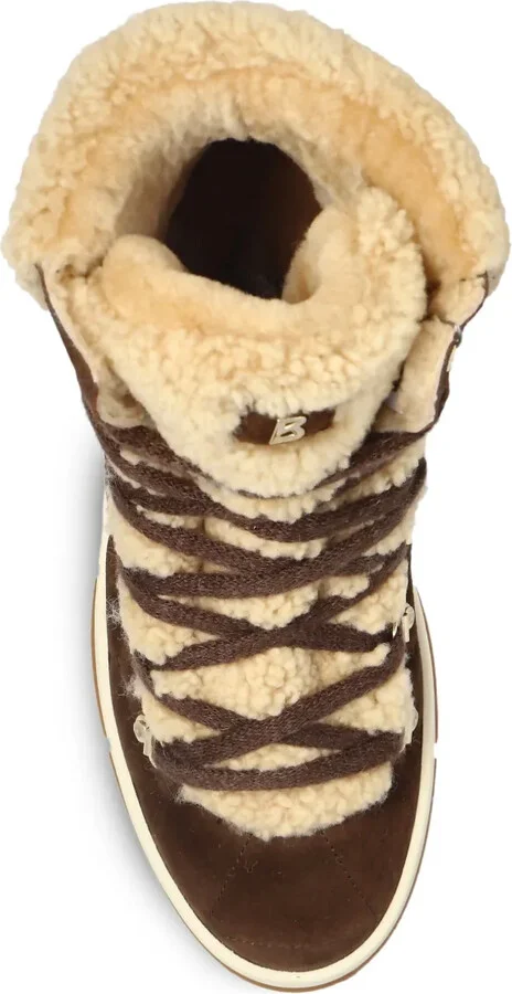 Shearling-Trimmed Lace-Up Sneakers - Image 3