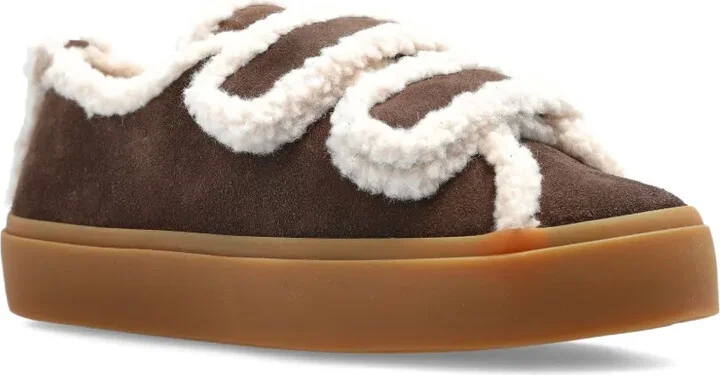 Shearling-Trimmed Suede Sneakers - Image 2