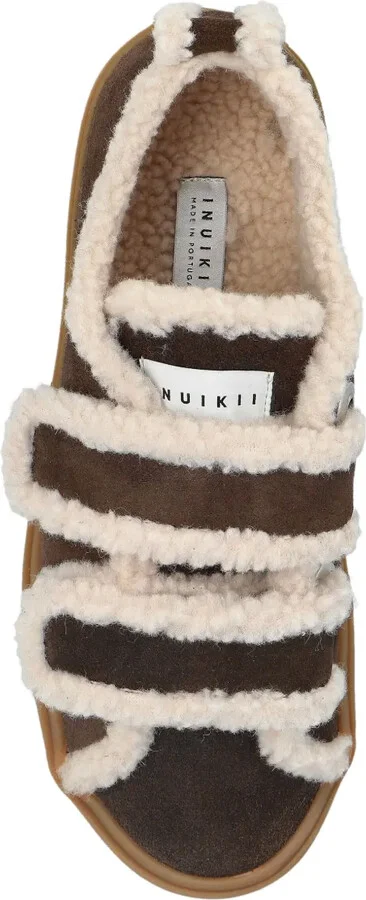 Shearling-Trimmed Suede Sneakers - Image 3