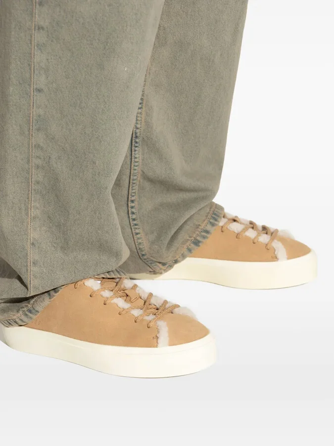 Shearling-Trimmed Suede Sneakers - Image 4