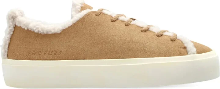 Shearling-Trimmed Suede Sneakers