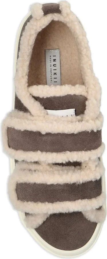 Shearling-Trimmed Touch-Strap Sneakers - Image 3