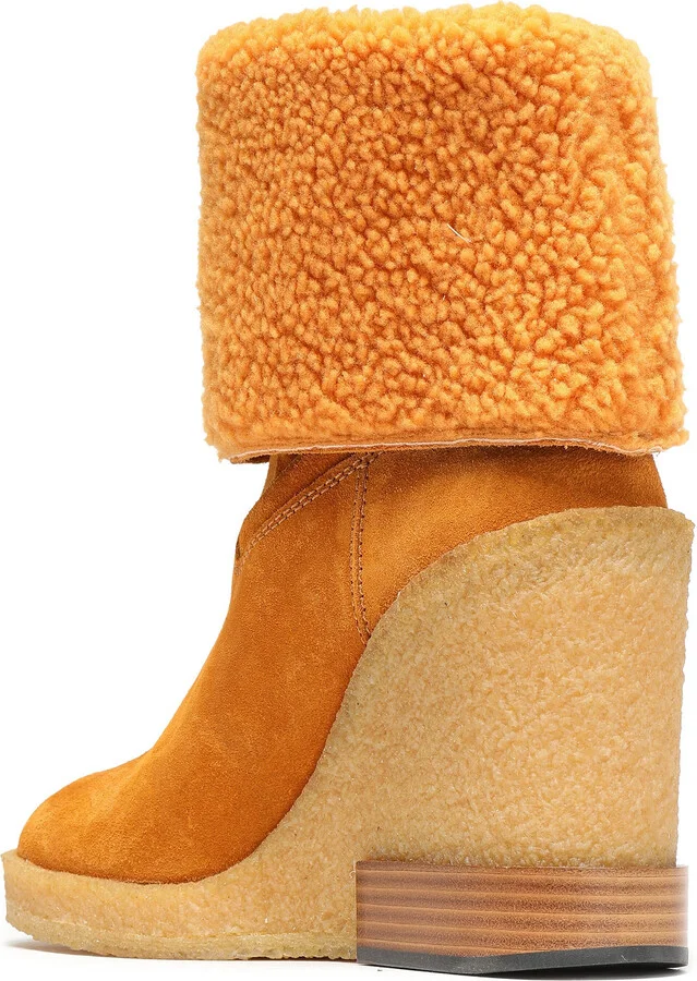 Shearling wedge ankle boots - Image 3