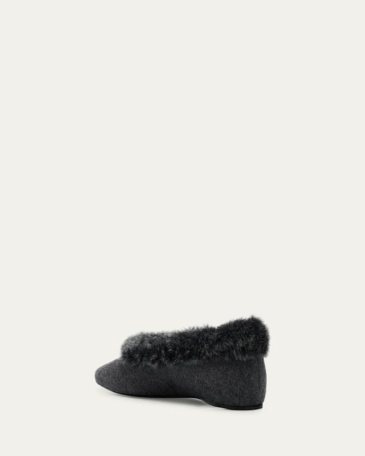 Shearling Winter Ballerina Flats - Image 2
