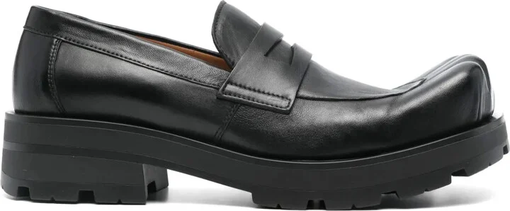 Sheathed Moggies sculpted-toe loafers