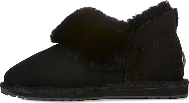 Sheepskin Fur-Trimmed Slippers