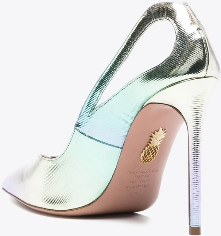 Sheeva 105 Pumps in Metallic Leather - Image 2