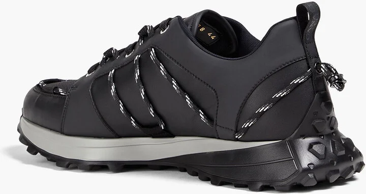 Shell and leather sneakers - Image 3