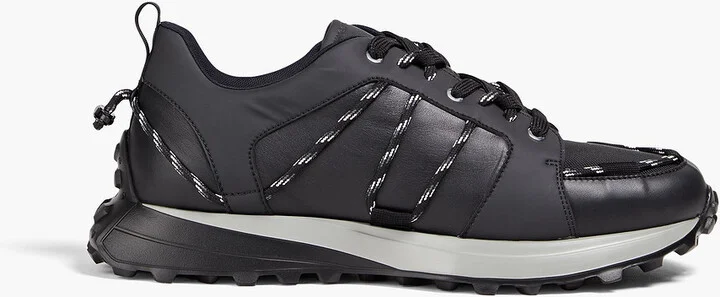 Shell and leather sneakers