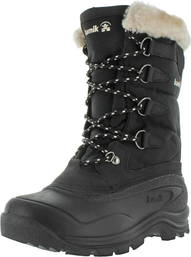 Shellback Womens Faux Fur Contrast Trim Winter Boots