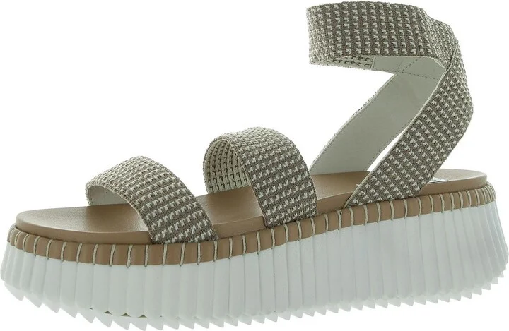Shelle Womens Slip On Elastic Platform Sandals