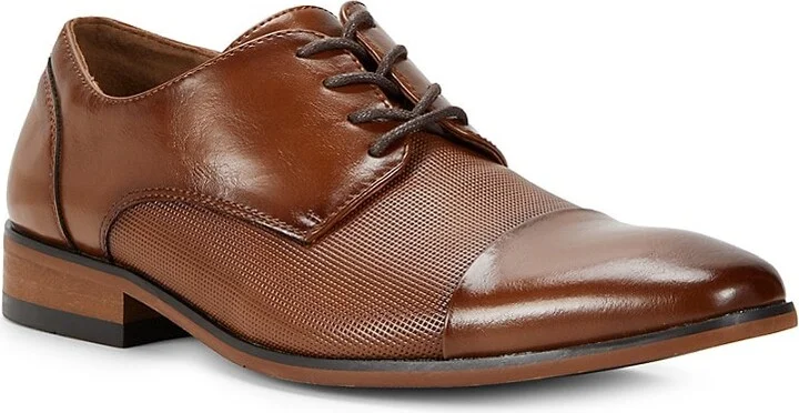 Shelly Cap Toe Textured Derby Shoes - Image 2