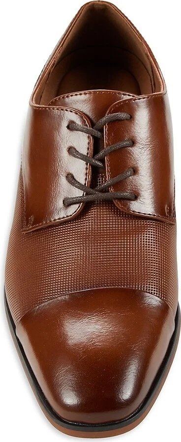 Shelly Cap Toe Textured Derby Shoes - Image 5