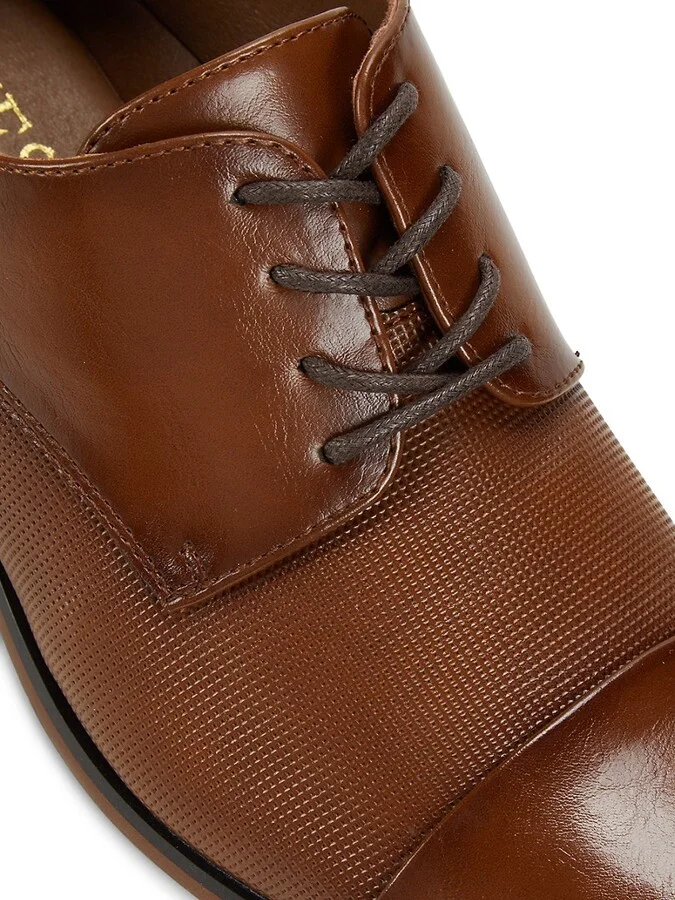 Shelly Cap Toe Textured Derby Shoes - Image 6