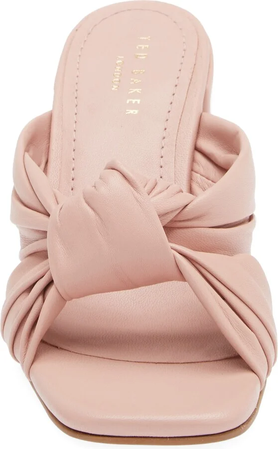 Shennly Knotted Block Heel Slide Sandal - Image 4
