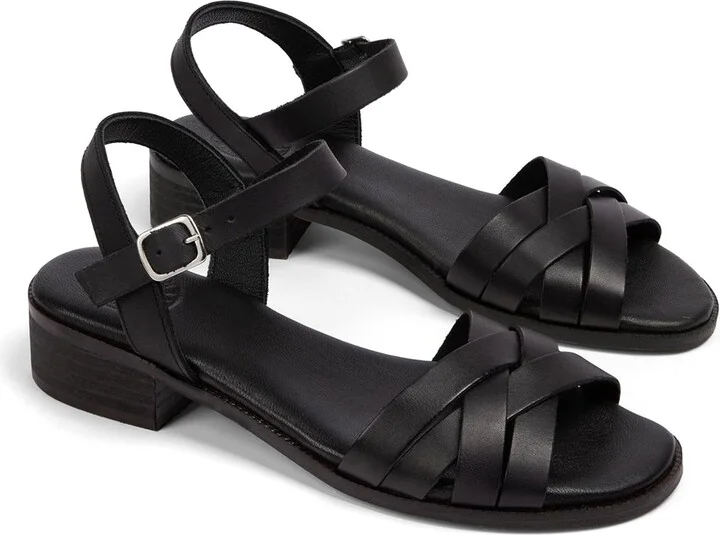 Shepherdess Block Heel Ankle Strap Sandal