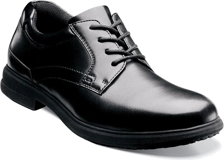 Sherman Slip-Resistant Plain Toe Work Derby - Wide Width Available