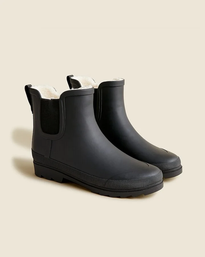 Sherpa-lined Chelsea rain boots