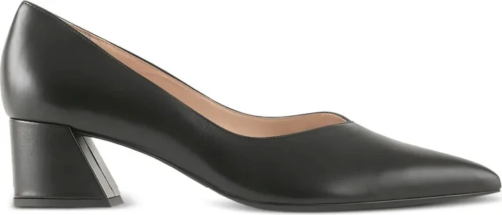 Sheryl pointed-toe block-heel pumps
