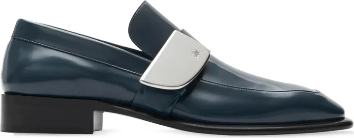 Shield leather loafers