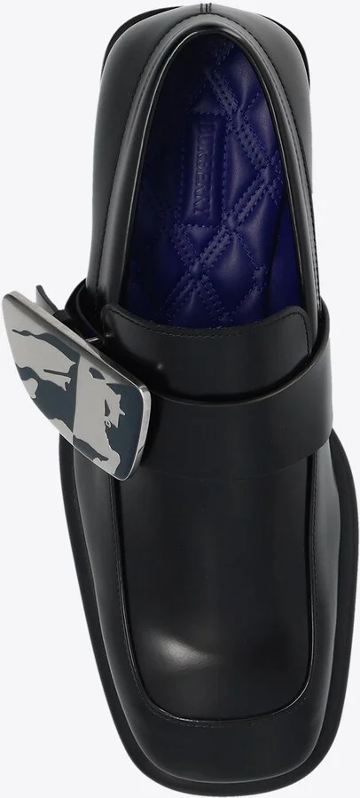 Shield Plaque Leather Loafers - Image 3