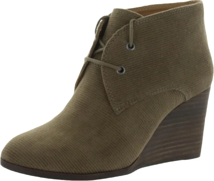 Shiijo Womens Padded Insole Ankle Wedge Boots