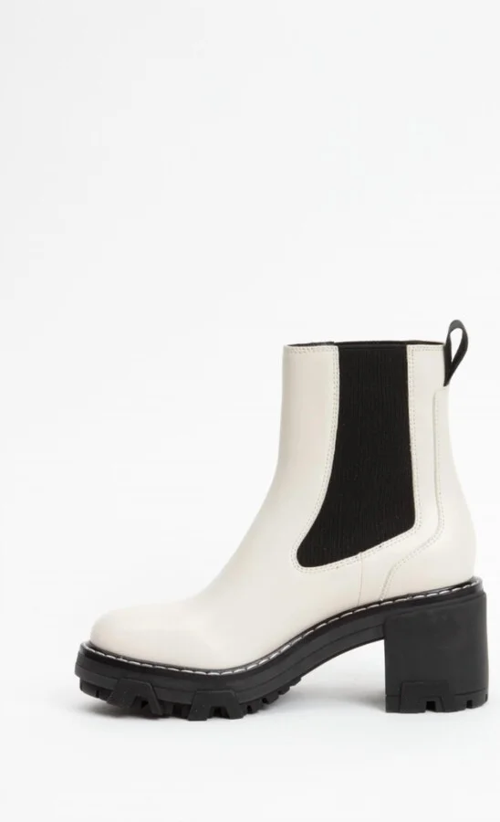 Shiloh Mid Chelsea Boot In Antique White