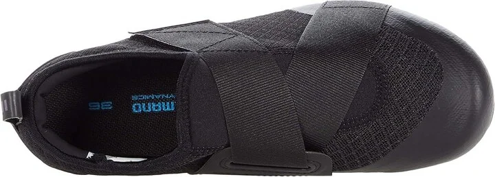 Shimano IC100 Indoor Cycling Shoe Shoes Black : EU 36 (US Men's 3.7 - Women's 5.1) Medium, Textile/Leather - Image 2