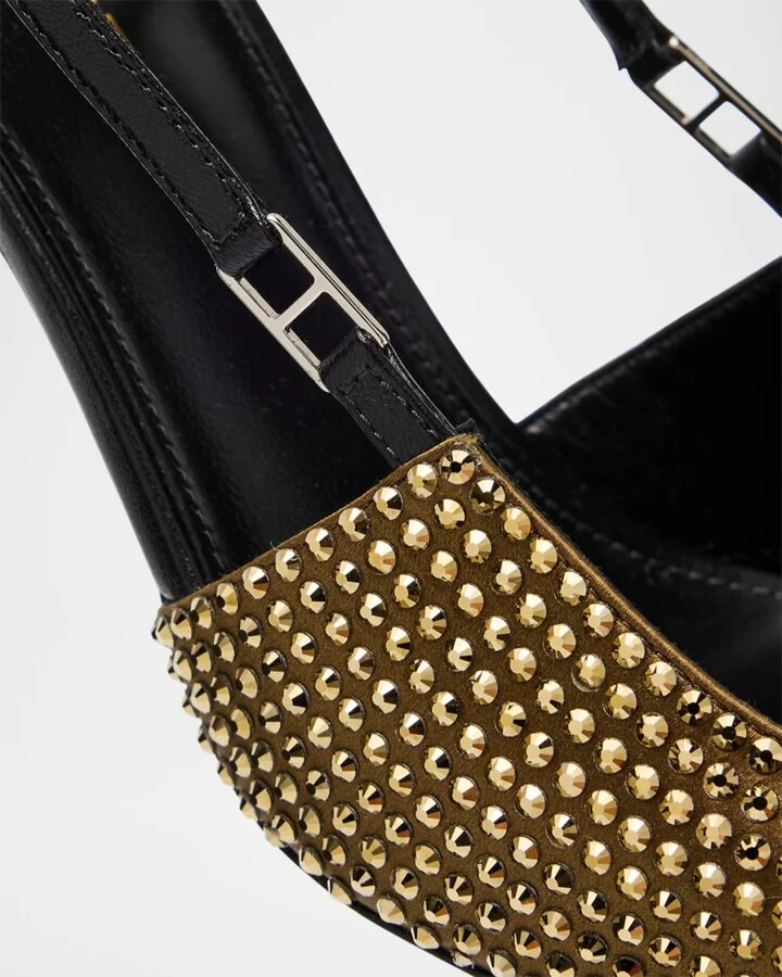 Shimmer Strass Slingback Pumps - Image 3