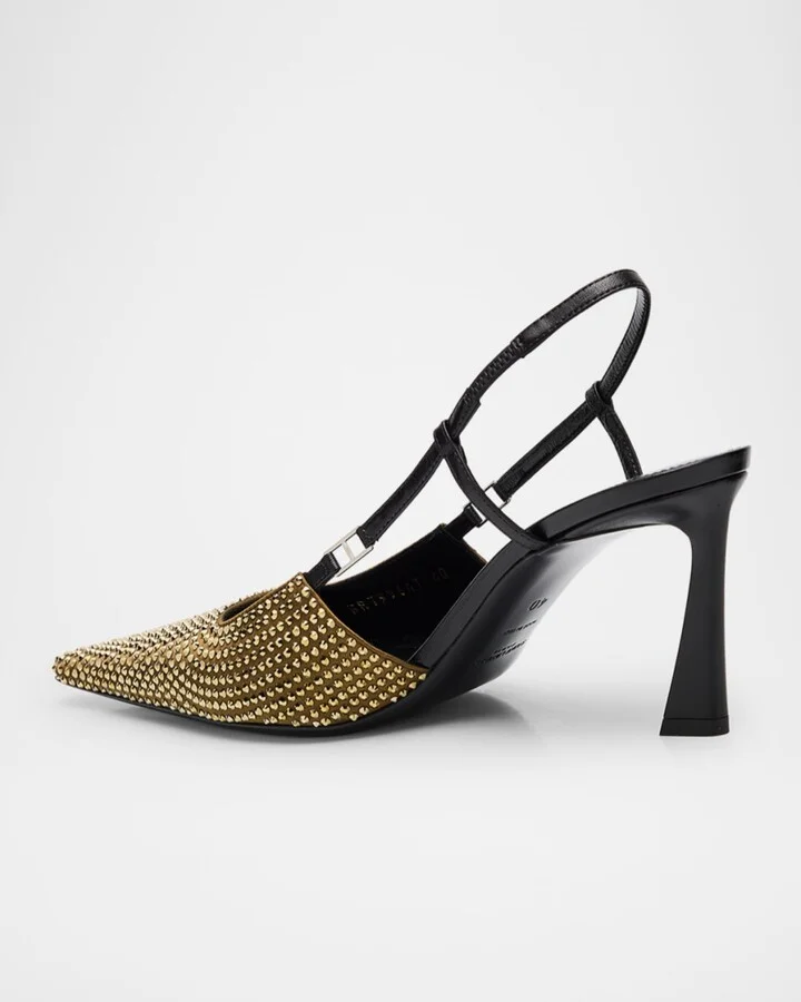 Shimmer Strass Slingback Pumps - Image 4