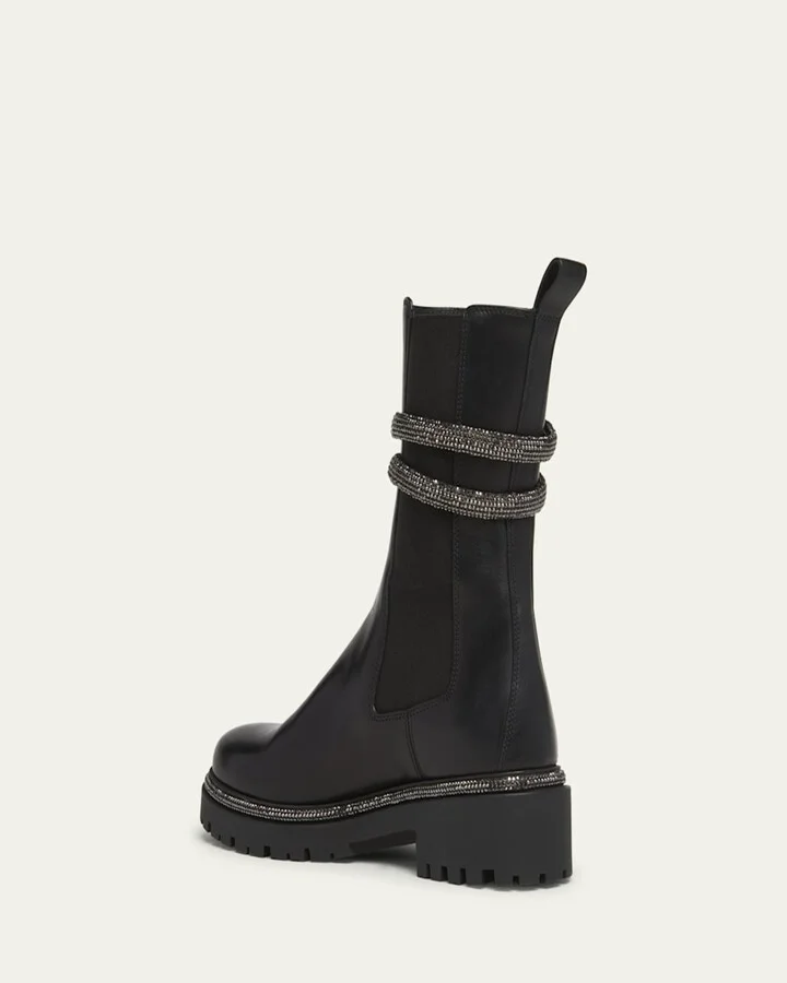 Shimmery Snake Chelsea Booties - Image 2