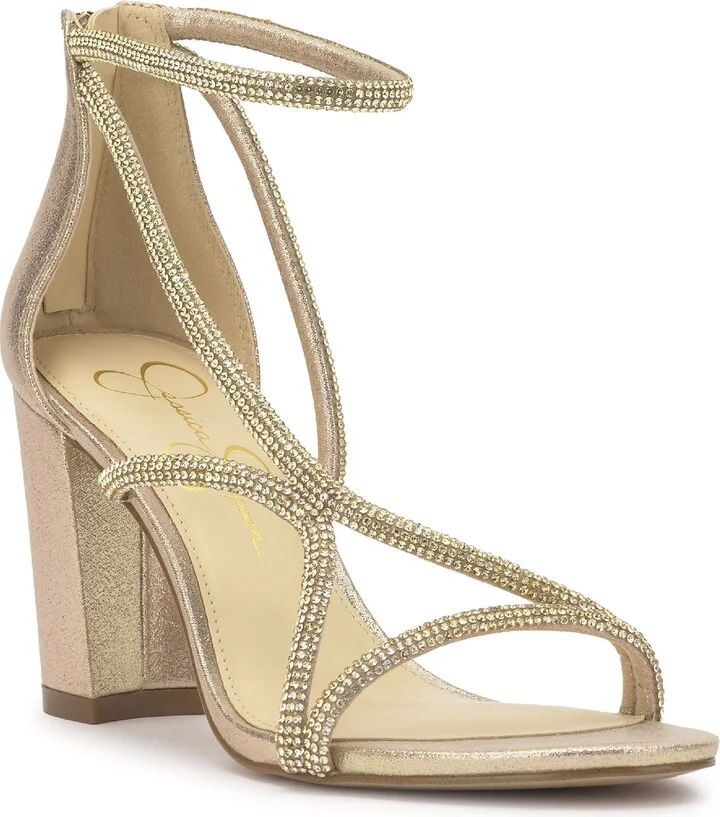 Shiny Ankle Strap Sandal
