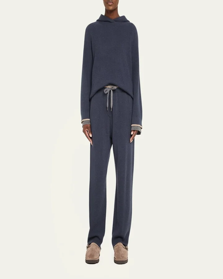 Shiny Detail Shearling-Lined Suede Mules - Image 2