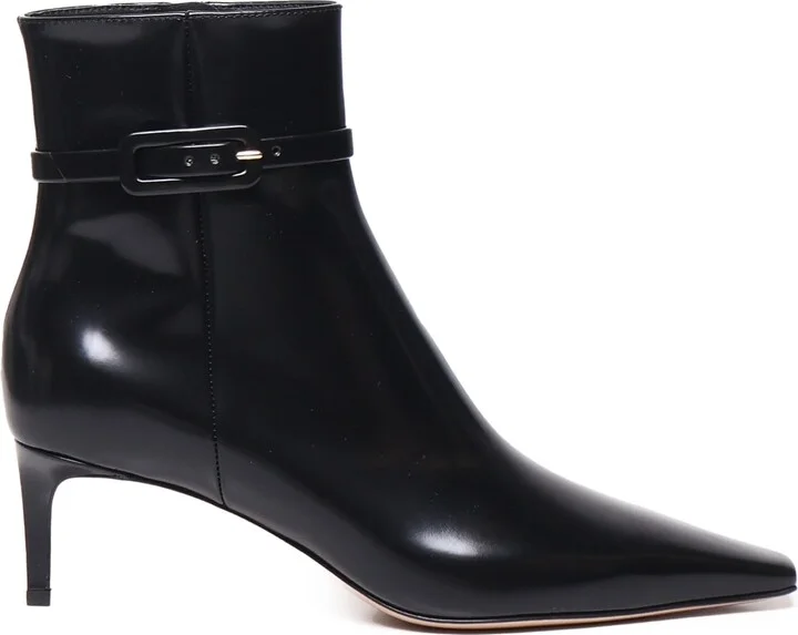 Shiny Leather Ankle Boot