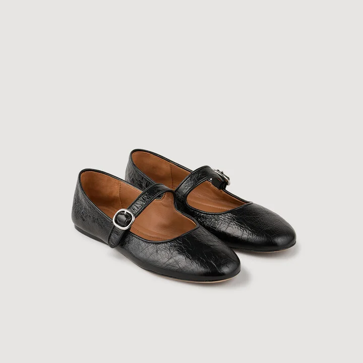 Shiny leather ballet flats - Image 2